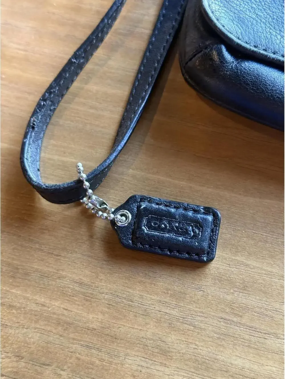 leather Coach Ashley Large Flap Wristlet